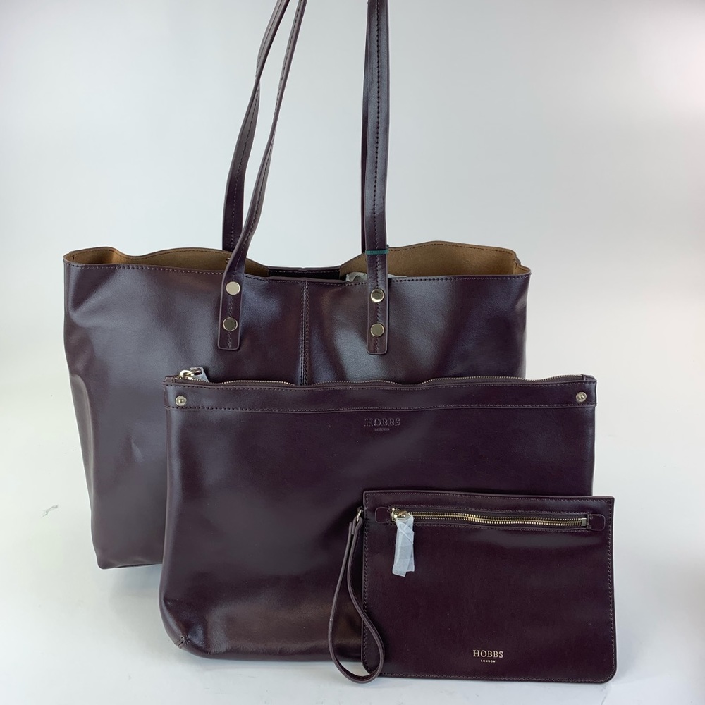 SOLD! Hobbs London Burgundy Richmond Large Tote Handbag